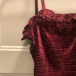 Velvet Crop Top